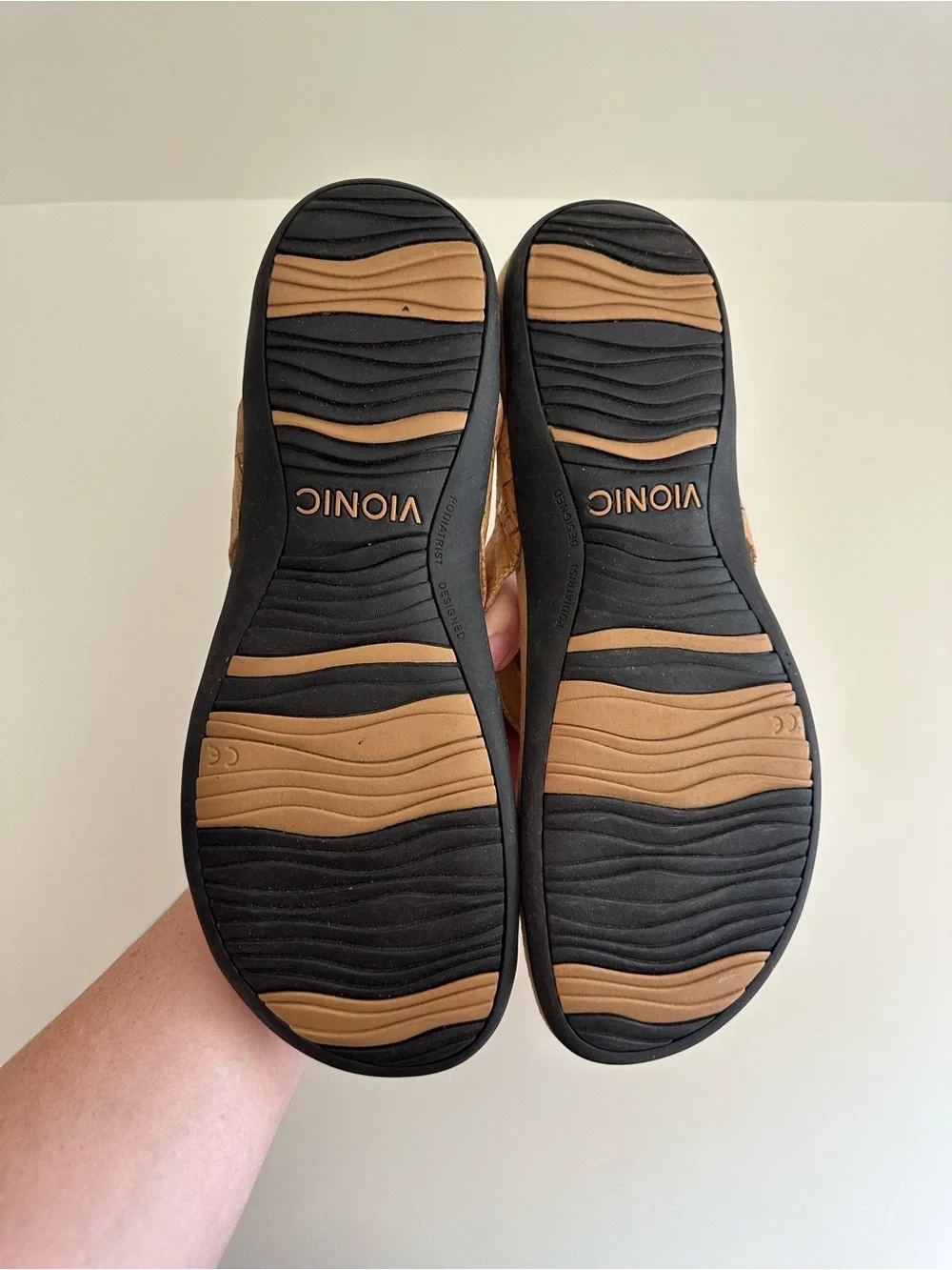 Vionic Tan Cork Thong Bella II sandals